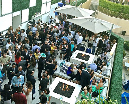 Roofdeck party at the Marriott Hotel in Irvine, CA