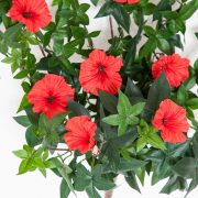 Outdoor Artificial Morning Glory Vine - Red Flowers