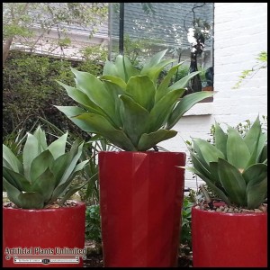 Outdoor Artificial Agave in Planters